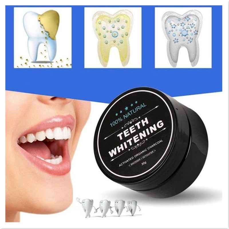 Coconut Charcoal Teeth Whitening Powder for Oral Care