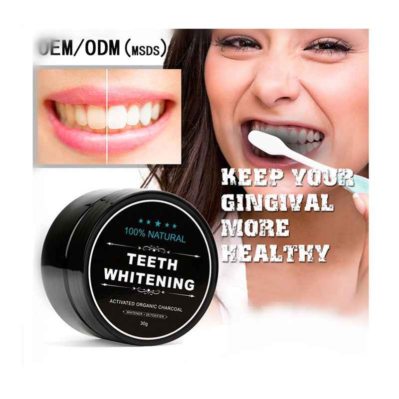 Coconut Charcoal Teeth Whitening Powder for Oral Care
