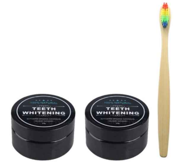 Coconut Charcoal Teeth Whitening Powder for Oral Care