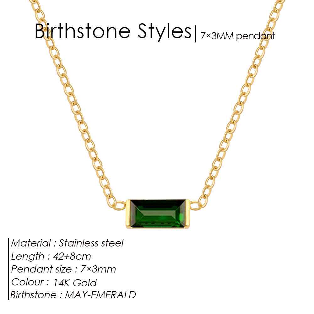 18K Gold-plated Layered Choker With A December Birthstone Pendant