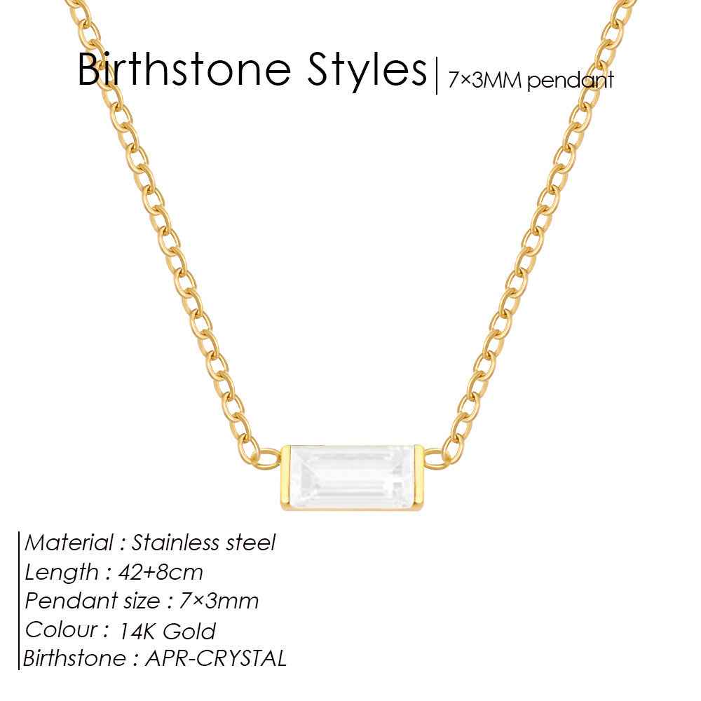 18K Gold-plated Layered Choker With A December Birthstone Pendant