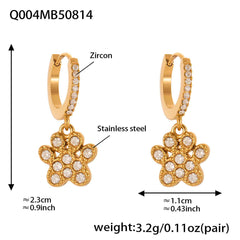 Exquisite And Dainty Bear-claw Pendant Earrings