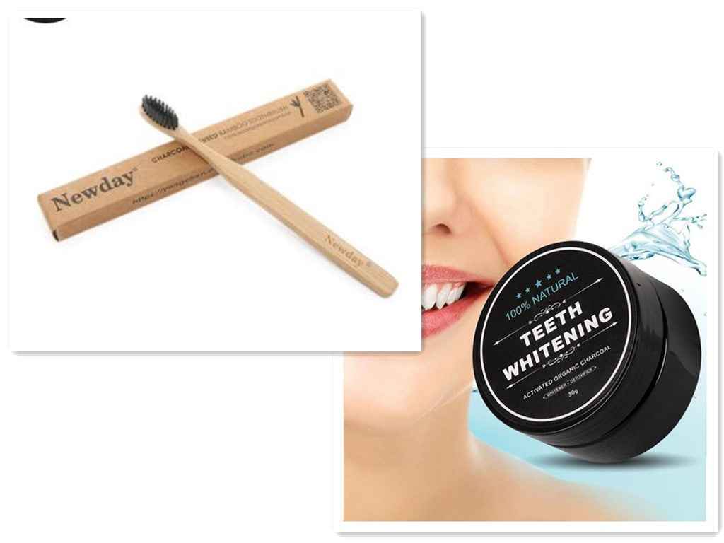 Coconut Charcoal Teeth Whitening Powder for Oral Care