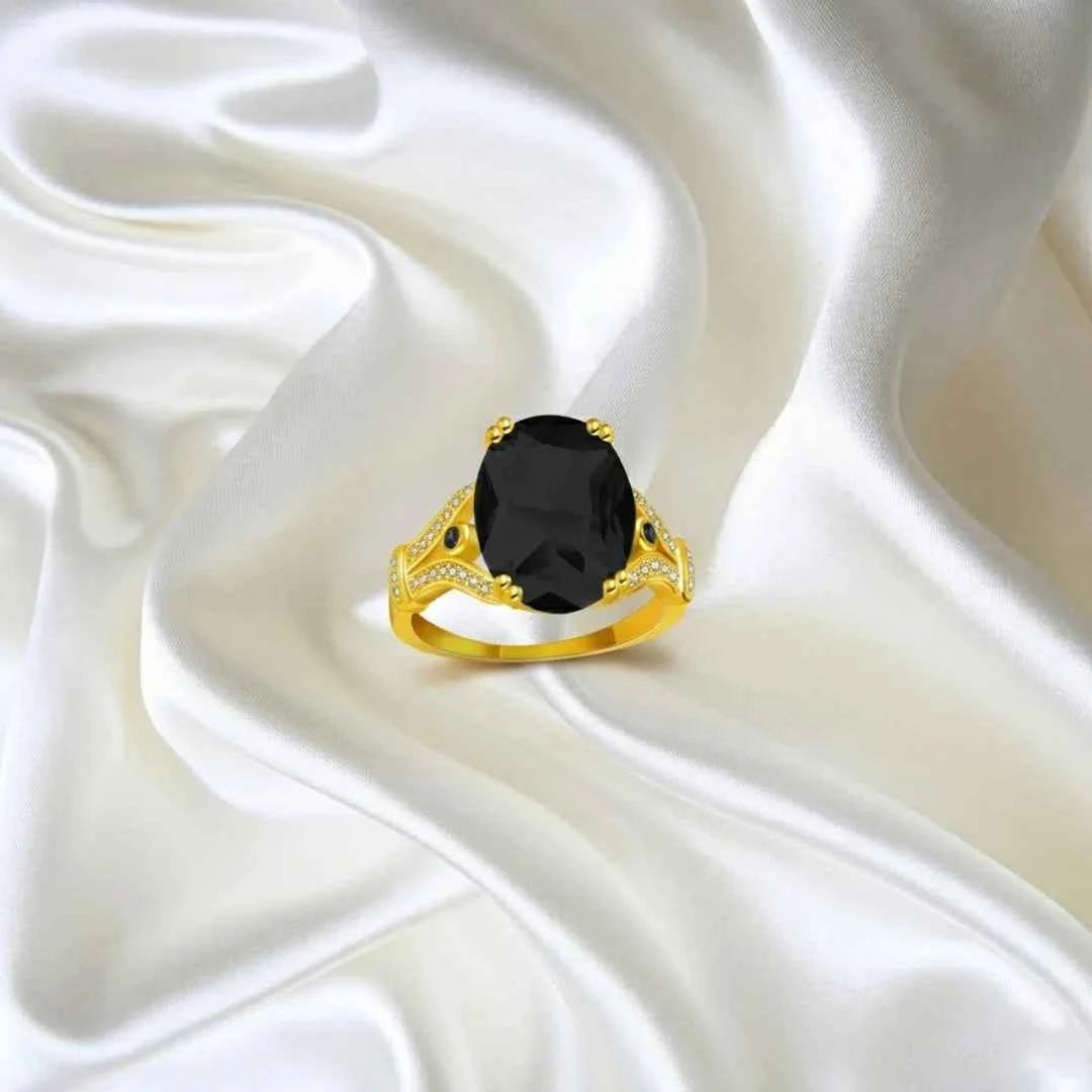 Goose Egg Diamond Creative Large Loose Stone 18k Gold-Plated Ring