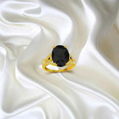 Goose Egg Diamond Creative Large Loose Stone 18k Gold-Plated Ring