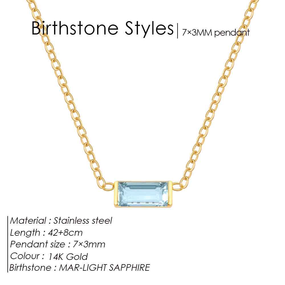 18K Gold-plated Layered Choker With A December Birthstone Pendant
