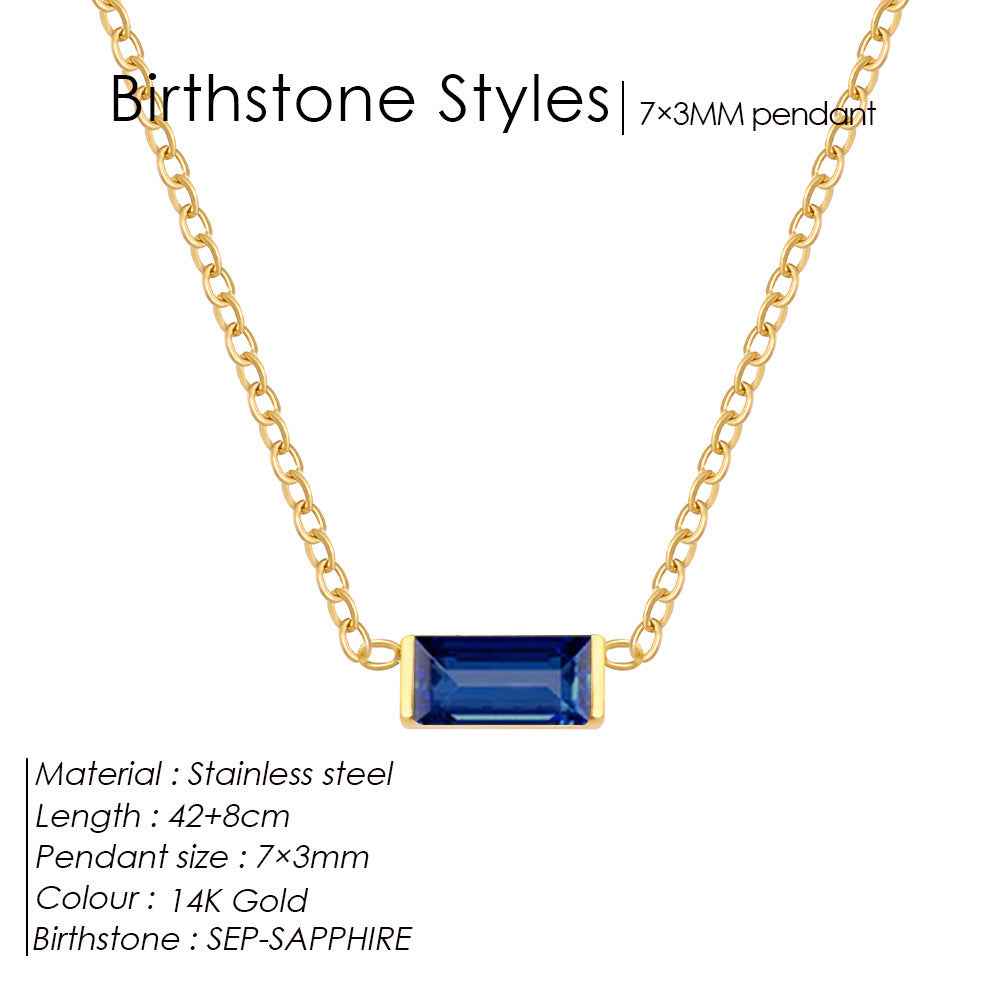 18K Gold-plated Layered Choker With A December Birthstone Pendant