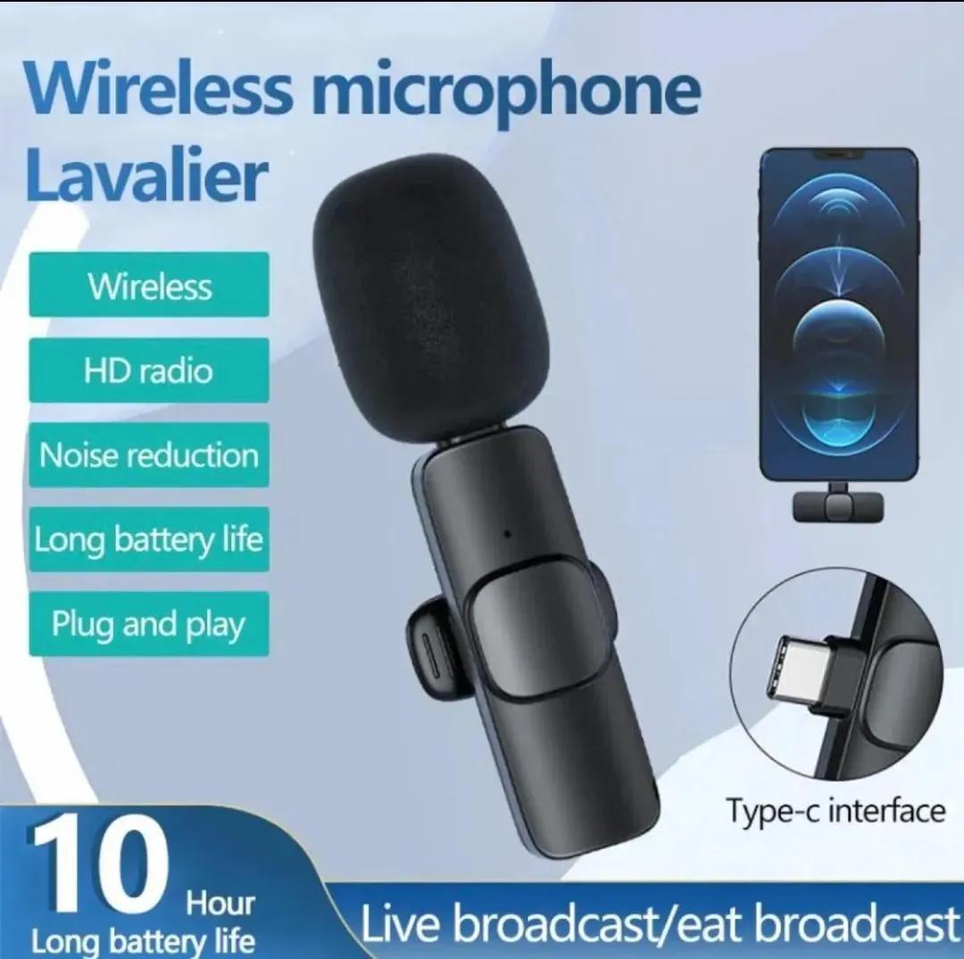 Wireless Microphone for Phone Black ABS