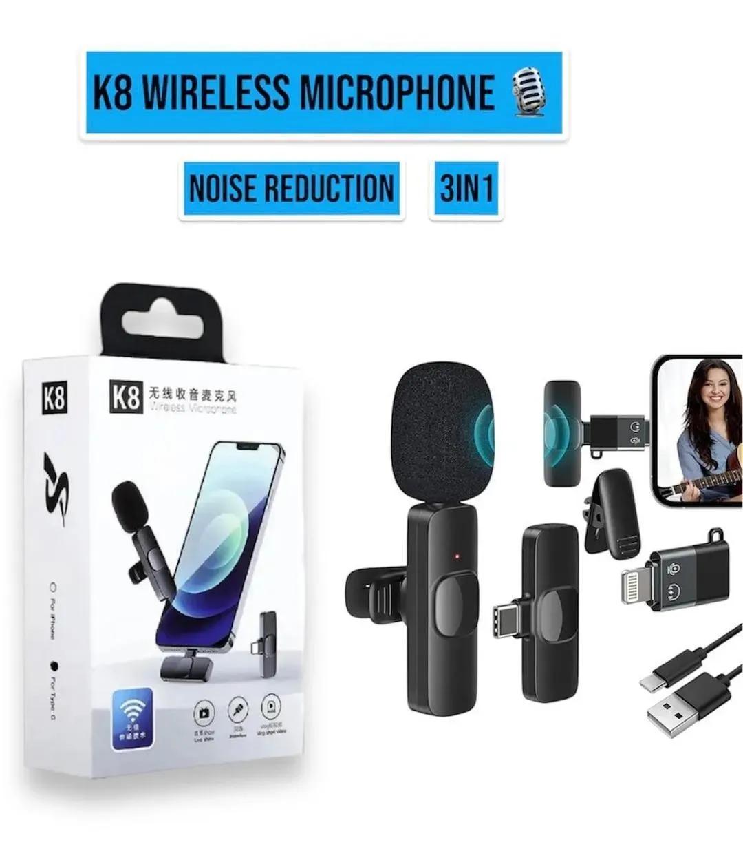 Wireless Microphone for Phone Black ABS
