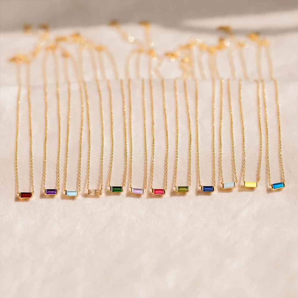 18K Gold-plated Layered Choker With A December Birthstone Pendant