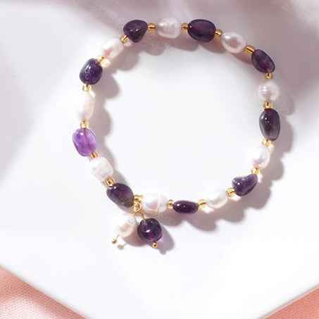 Ins Korean-style Yellow Crystal Freeform Crystal Bracelet