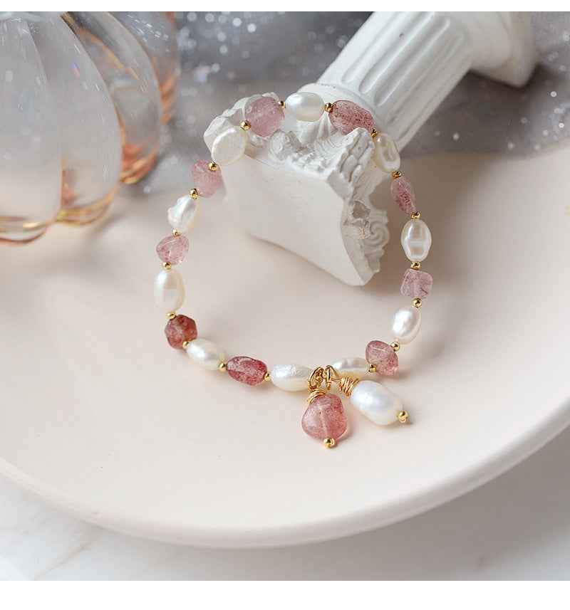 Ins Korean-style Yellow Crystal Freeform Crystal Bracelet