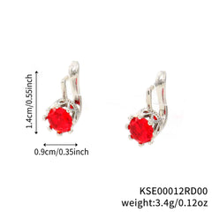 New Round Zircon Earrings For Women