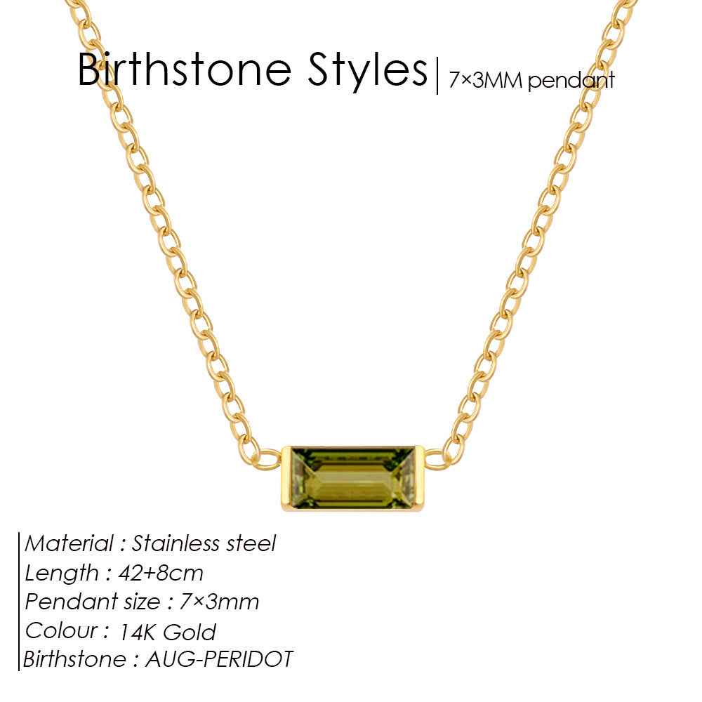 18K Gold-plated Layered Choker With A December Birthstone Pendant