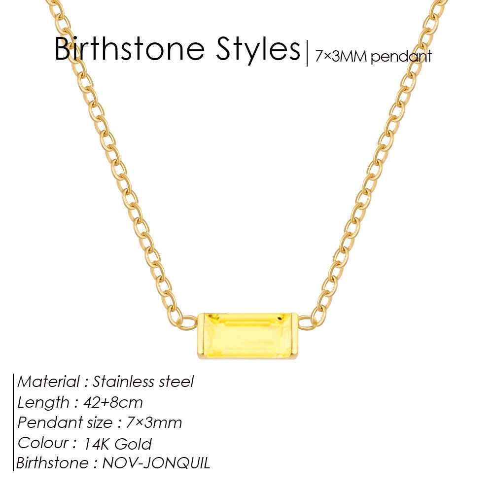 18K Gold-plated Layered Choker With A December Birthstone Pendant