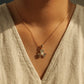 Gold Pearl Flower Cubic Zirconia Jewelry Set