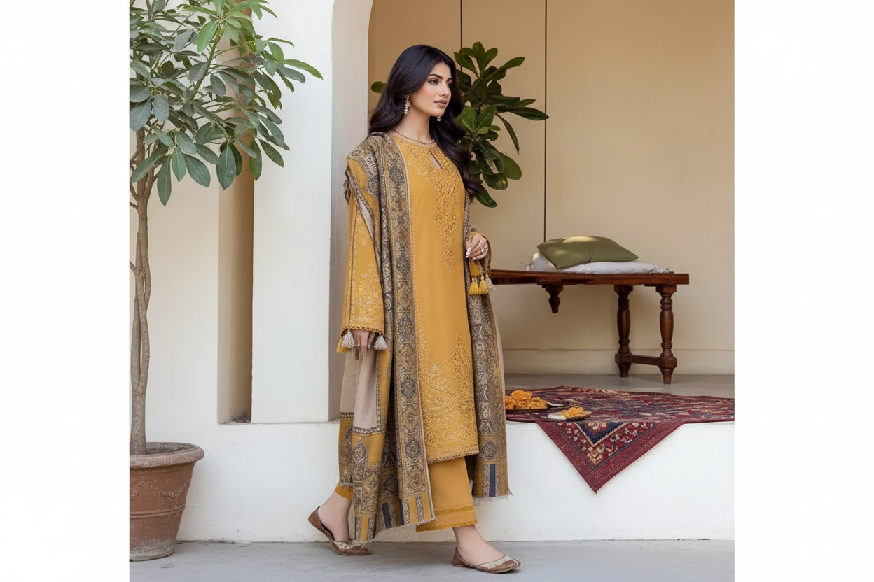 women's unstitched printed suit set