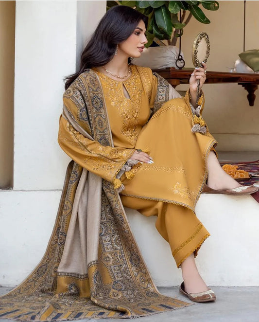 women's unstitched printed suit set