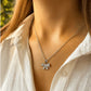 Silver Bow Tie Crystal Jewelry Set